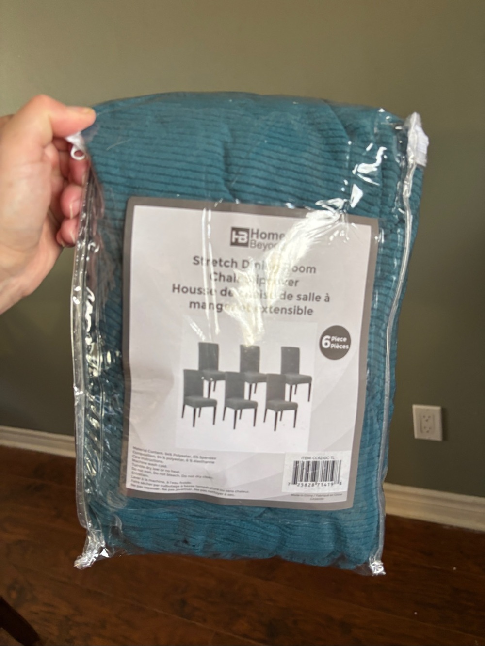 Stretch Dining Chair Covers - Teal (6-Pack)